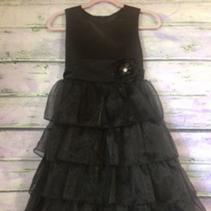 Black Organza Layered Dress